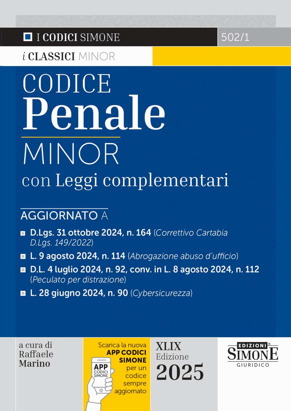 Codice Penale Minor con leggi complementari 2025