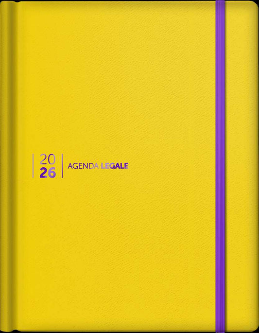 Agenda Legale 2026 Leather Gialla