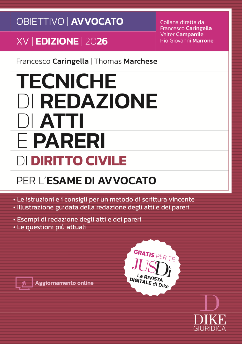 Tecniche di redazione di Atti e Pareri di Diritto Civile per l’esame di avvocato 2026 - Francesco Caringella, T. Marchese
