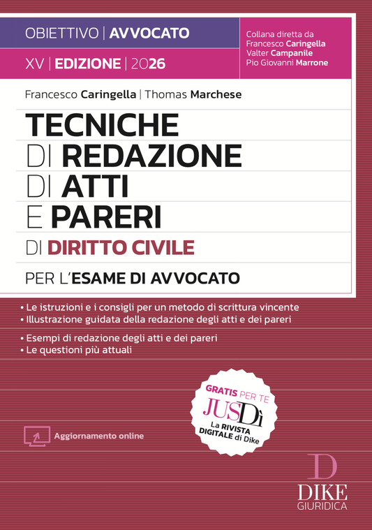 Tecniche di redazione di Atti e Pareri di Diritto Civile per l’esame di avvocato 2026 - Francesco Caringella, T. Marchese
