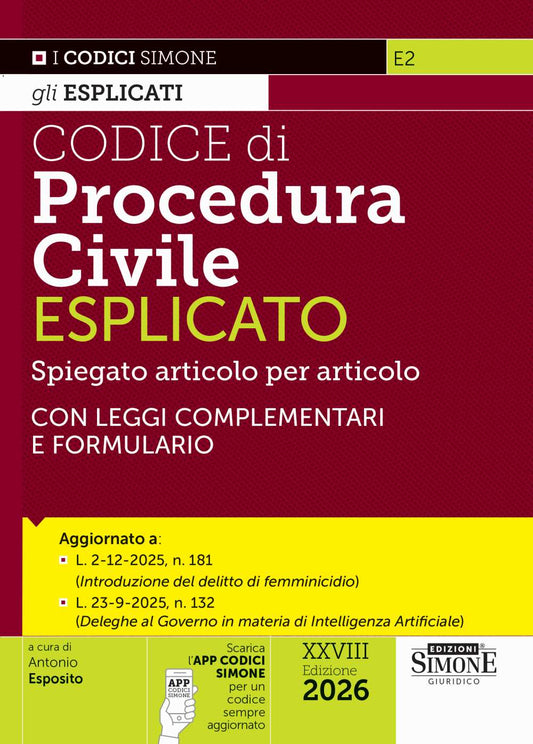 Codice di Procedura Civile Esplicato 2026