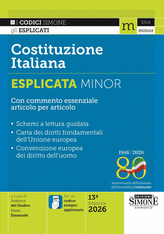 Costituzione Italiana Esplicata Minor 2026
