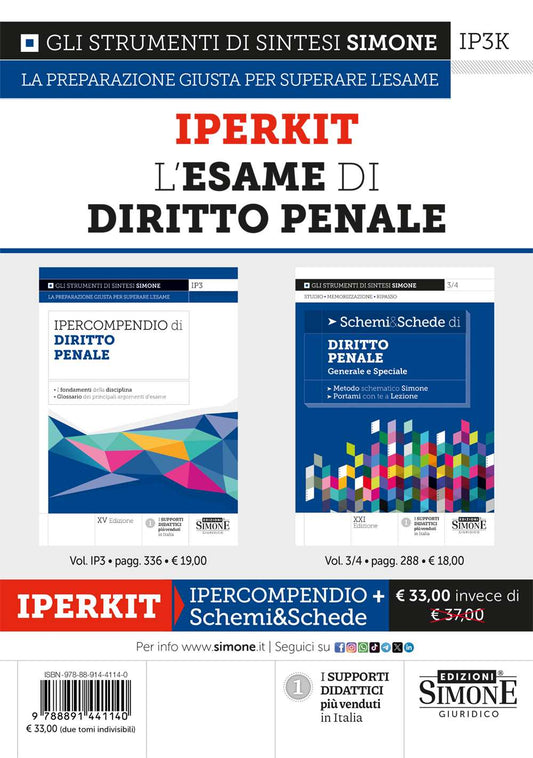 IPERKIT L’Esame di Diritto Penale (Ipercompendio + Schemi & Schede)