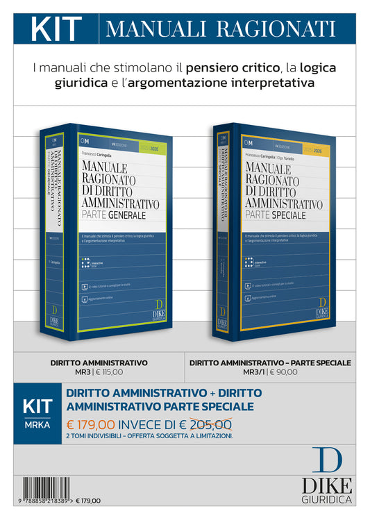 KIT Manuali Ragionati di Diritto Amministrativo. Parte Speciale 2025