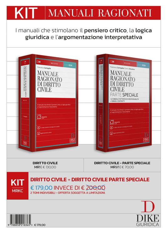 KIT – Manuali Ragionati Diritto Civile + Diritto Civile Parte Speciale 2025 - Danilo Dimatteo, Francesco Caringella