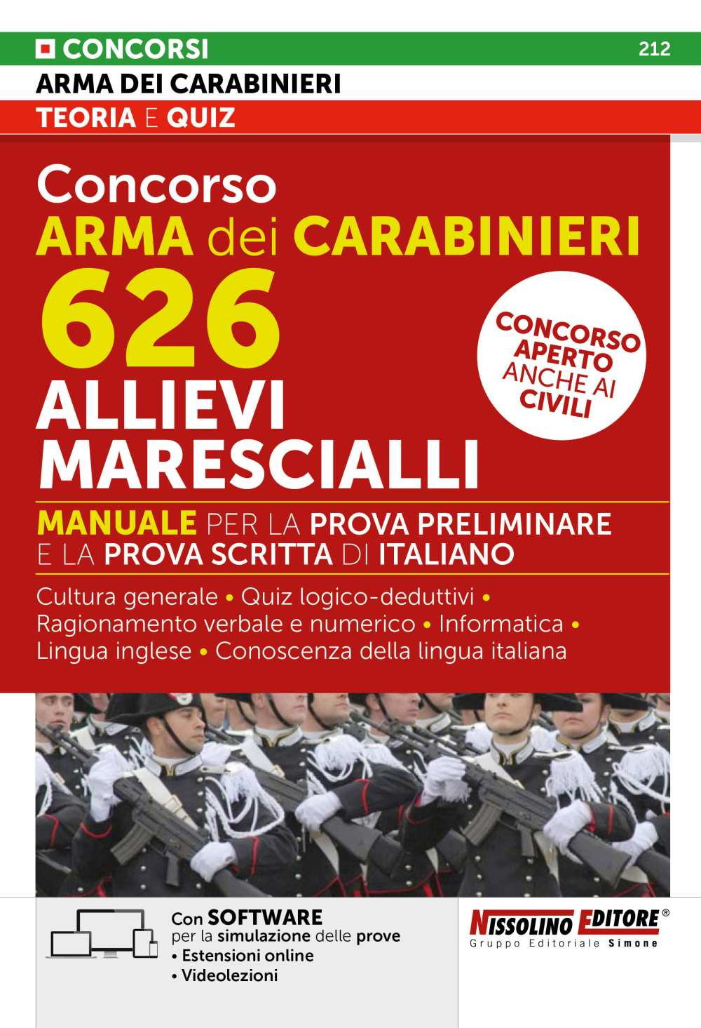 Concorso Arma dei Carabinieri 626 Allievi Marescialli – Manuale