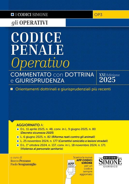 Codice Penale Operativo 2025 - Rocco Pezzano, Paolo Scognamiglio