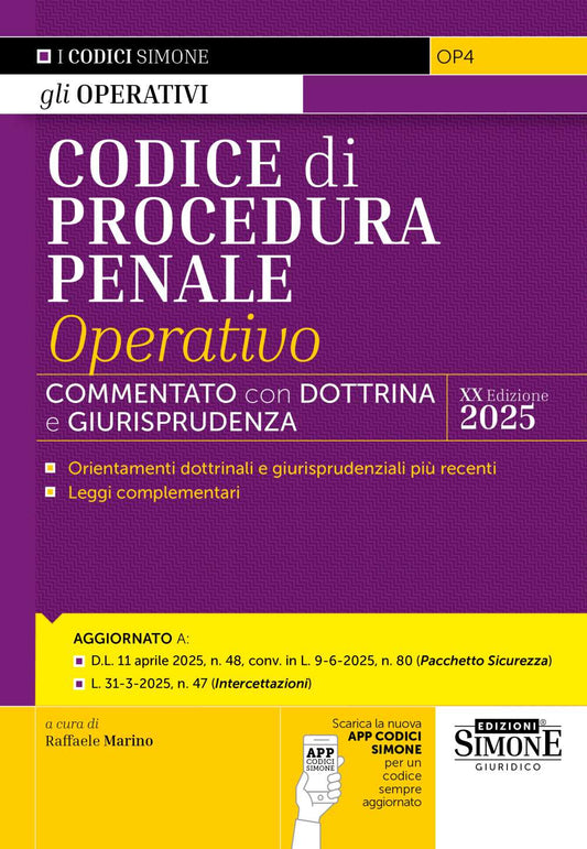 Codice di Procedura Penale Operativo 2025 - Raffaele Marino