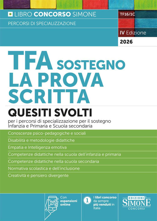 TFA sostegno La prova scritta. Quesiti svolti – TF16/1C